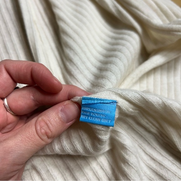 J. McLaughlin Cream Ella Open Front Cardigan 100% Cashmere - Picture 5 of 8